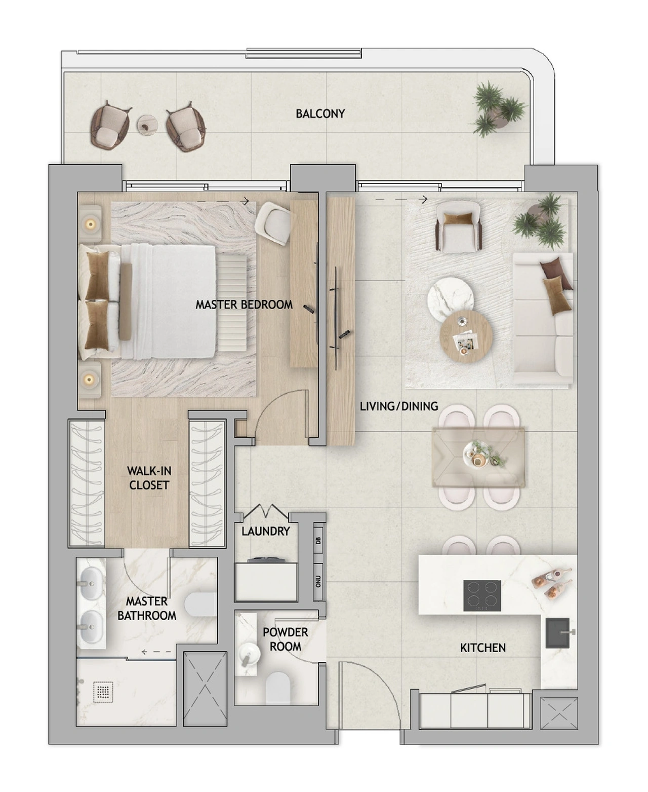 1-BEDROOM TYPE A