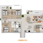 Yas living three bedroom