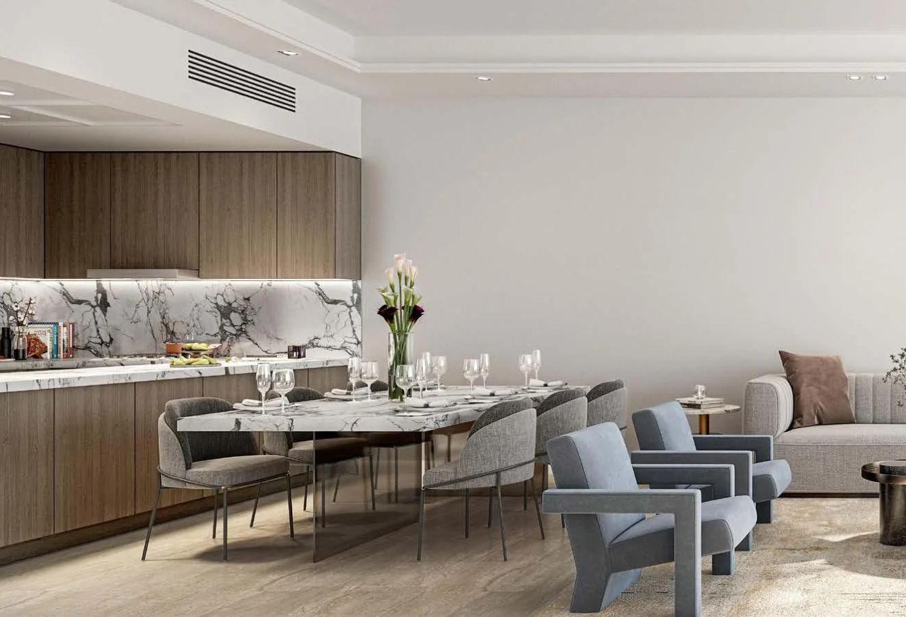 Partial Louvre View | Balcony | Open Kitchen