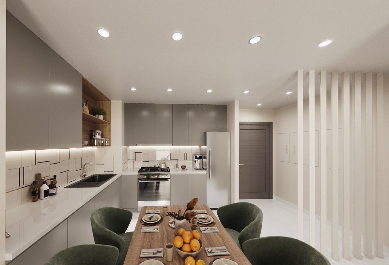 Next To Corner | Open Kitchen | Layout 11